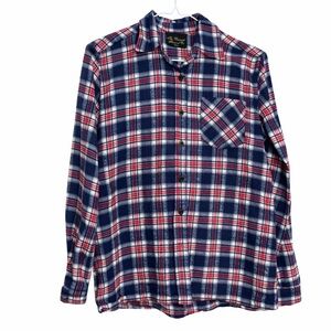 The Vermont Flannel Co Plaid Flannel Shirt Red Blue White Small